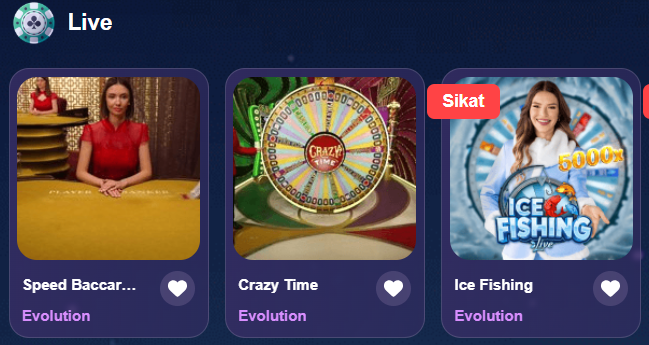 Mapalad live casino — Evolution dealers